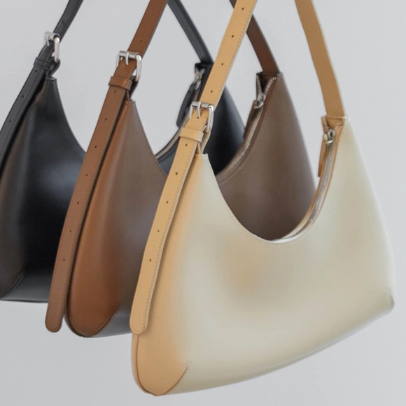 Oak + Fort Beige Rounded Shoulder Bag - Picture 1 of 7